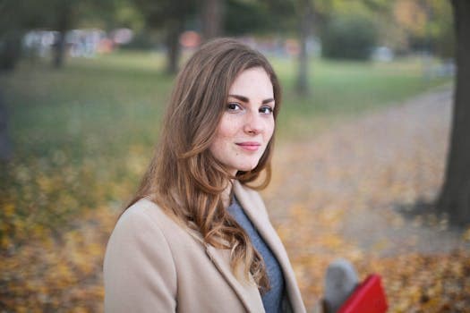 Woman outdoors in autumn
